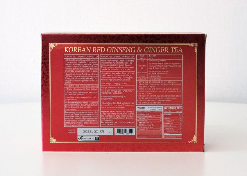 Koreai Vörös Ginseng és Gyömbér Tea (50db tasak)